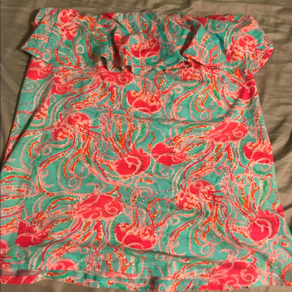lily pulitzer strapless top